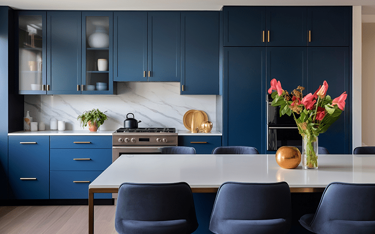 Kitchen interior design - Deep blues