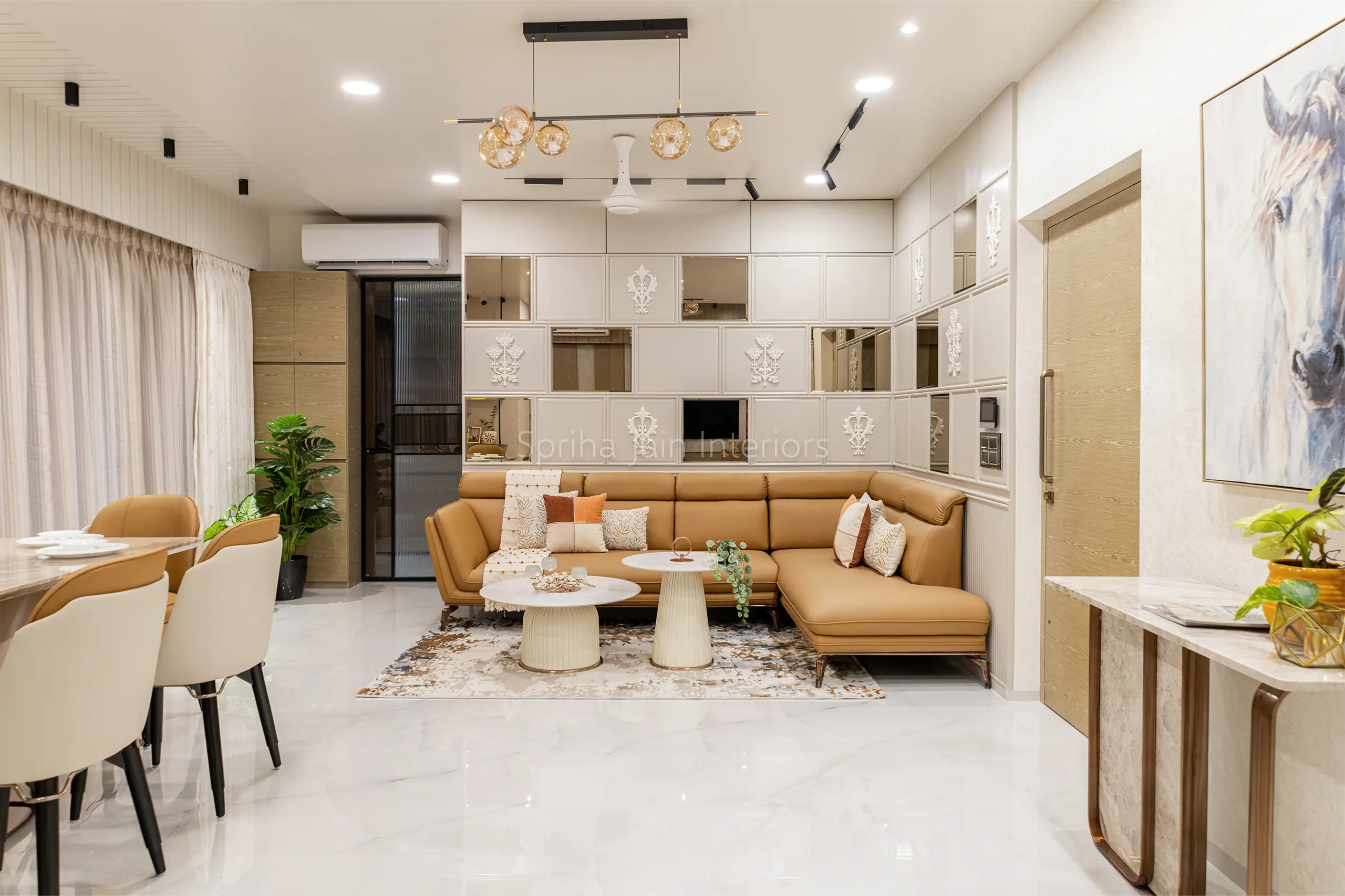 Living room interior design by spriha jain interiors