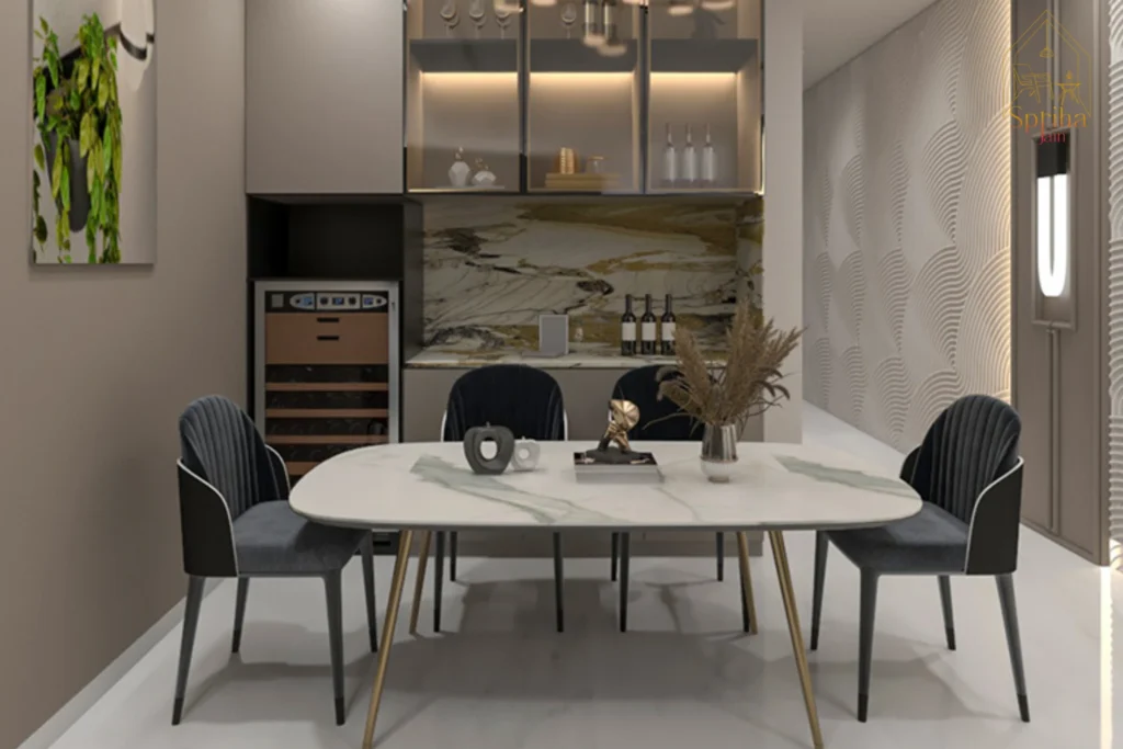 oval dining table - spriha jain