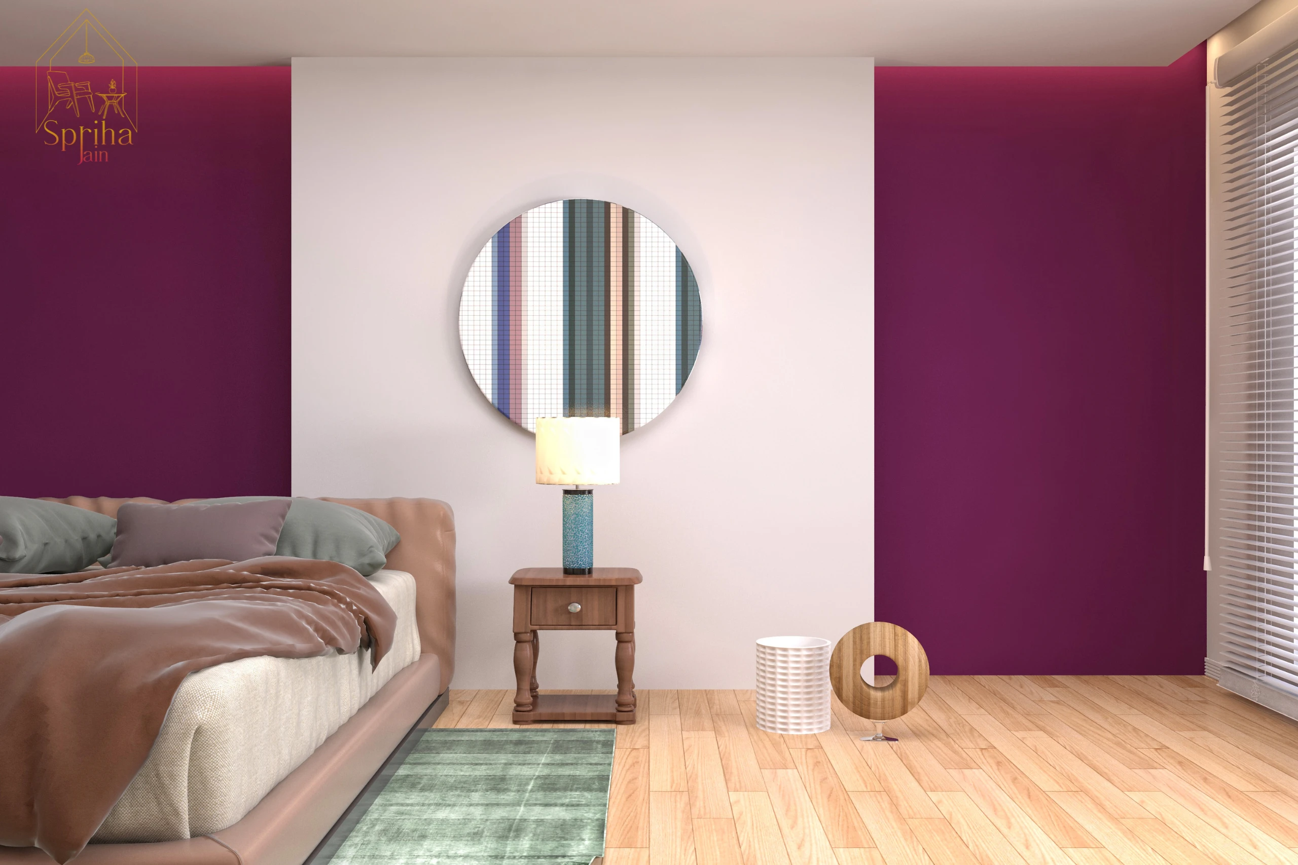 Best Two-Colour Combinations for Bedroom Walls - Spriha jain Interiors