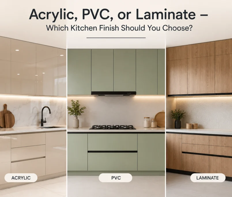 Acrylic, PVC or Laminate kitchen finish