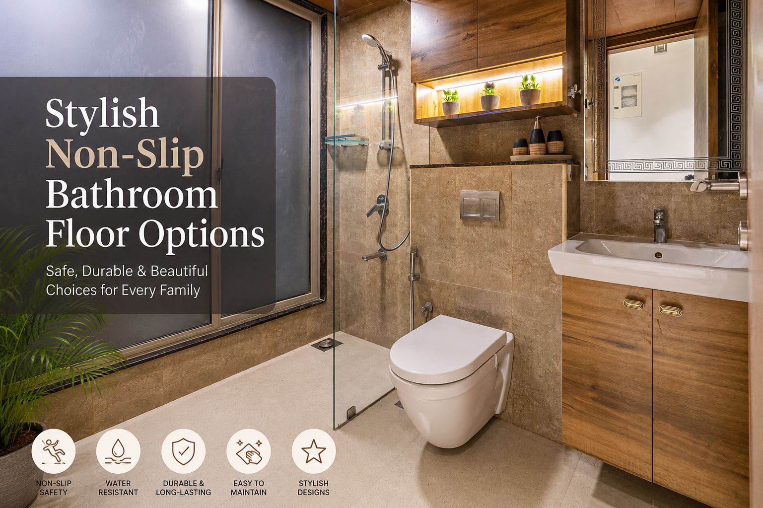 Non-Slip Bathroom Flooring Ideas