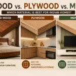 Wood vs Plywood vs MDF - spriha jain interiors