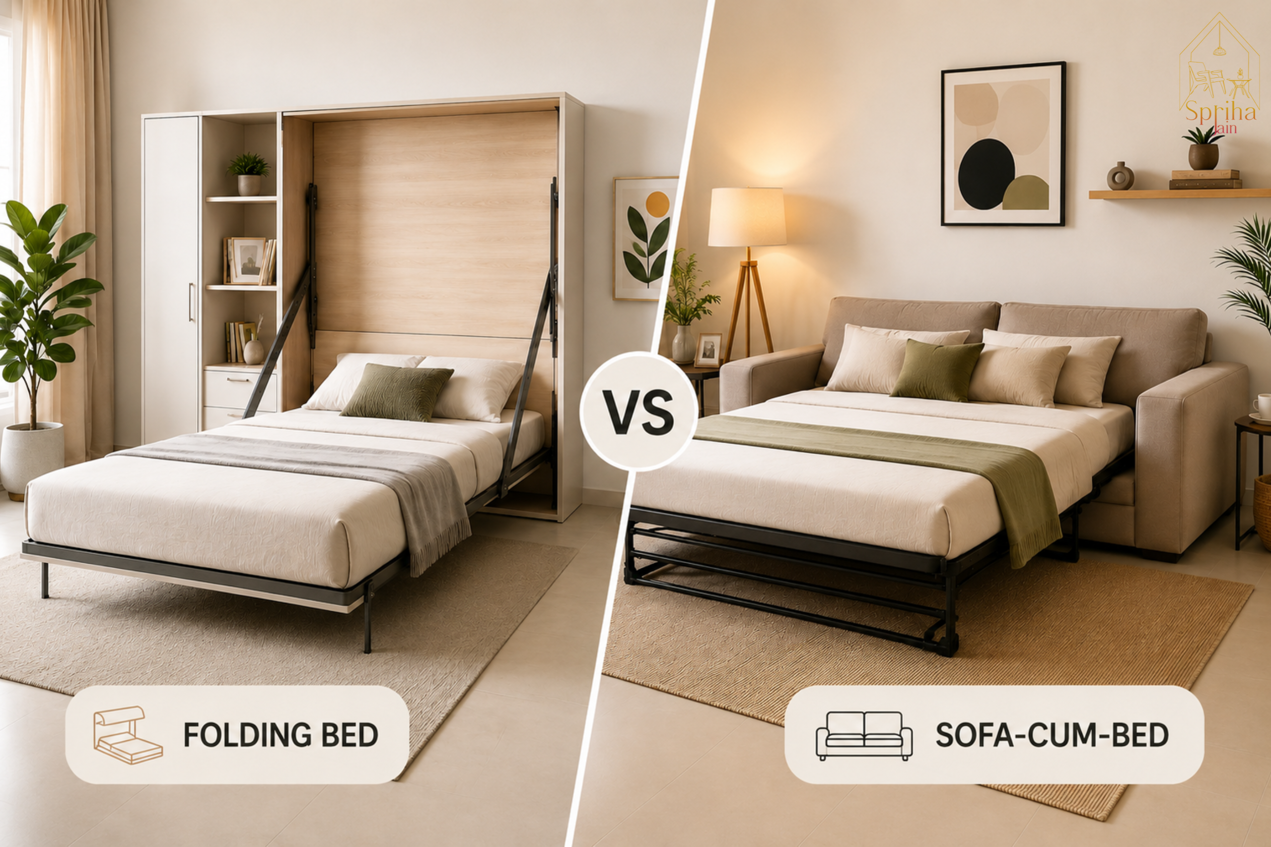 Folding Bed vs Sofa-cum-Bed - spriha jain