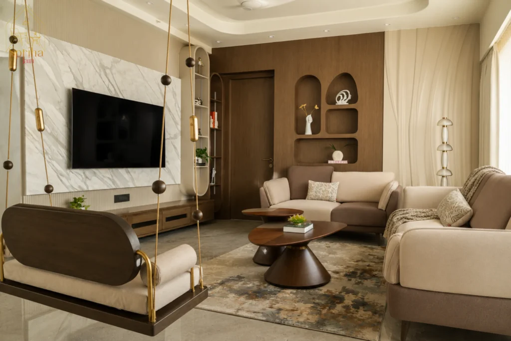 Living Room Interior Design - Spriha Jain