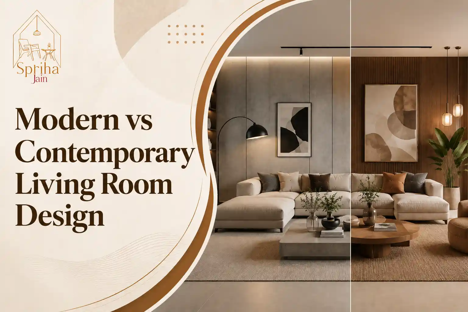 Modern vs Contemporary Living Room Design